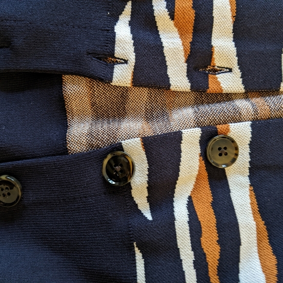 NWT Ann Taylor Brown And Navy Zebra Stripe Sweater - Picture 3 of 6
